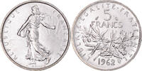 France 5 Francs Coin, Semeuse, Paris, Silver, KM:926 -