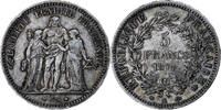 France 5 Francs Coin, Hercule, Bordeaux, Silver, KM:820.2 -