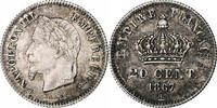 France 20 Centimes Coin, Napoleon III, Napoléon III, Strasbourg -