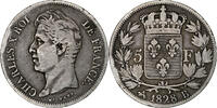 France 5 Francs Charles X, Rouen, Silver, Gadoury:644 -