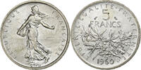 France 5 Francs Coin, Semeuse, Silver, KM:926, Gadoury:770 -