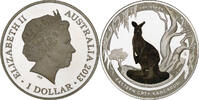 Australia 1 Dollar, 1 Oz 4 th Portrait , Eastern Grey Kangarou, Royal -