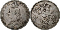 Great Britain 1 couronne Victoria, effigie du jubilé, Silver -