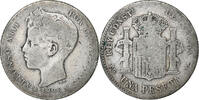 Spain Peseta Alfonso XIII, Silver, KM:706 -