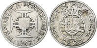 Mozambique 2-1/2 Escudos Coin, Silver, KM:68 -