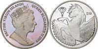 BRITISH VIRGIN ISLANDS 10 Dollars, 1 Silver Oz Pegasus-D-Day, Pobjoy -