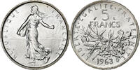 France 5 Francs Coin, Semeuse, Paris, Silver, KM:926 -