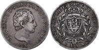 ITALIAN STATES 5 Lire SARDINIA, Carlo Felice, Torino, Silver -