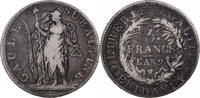 ITALIAN STATES 5 Francs Coin, PIEDMONT REPUBLIC, Silver, KM:4 -