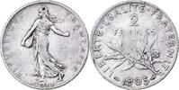 France 2 Francs Coin, Semeuse, Paris, Silver, KM:845.1 -