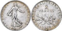 France 2 Francs Coin, Semeuse, Paris, Silver, KM:845.1 -