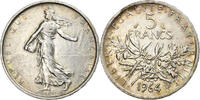 France 5 Francs Semeuse, Paris, Silver, Gadoury:770 -