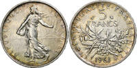 France 5 Francs Semeuse, Paris, Silver, KM:926, Gadoury:770 -