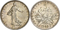 France 5 Francs Semeuse, Paris, Silver, KM:926 -