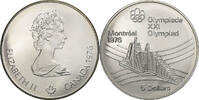 Canada 5 Dollars Coin, Elizabeth II, Olympic village, Silver -
