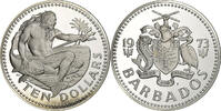 Barbados 10 Dollars Coin, Franklin Mint, Proof, Silver -