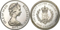 Crown 1977 Isle of Man ISLE OF MAN, Pobjoy Mint, KM #41a, Silver, 38.5, 28.36 UNZ