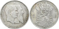 Belgium Franc Leopold II, Brussels, Silver, KM:38 -