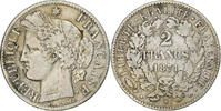 France 2 Francs Cérès, Paris, Silver, KM:817.1 -