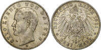 German States 3 Mark Coin, BAVARIA, Otto, Munich, Silver -