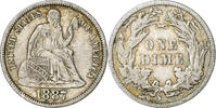 United States Dime Seated Liberty Dime, San Francisco, EF, KM:A92 -