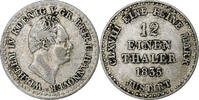 German States 1/12 Thaler, 3 Mariengroschen GERMAN STATES, Hannover, KM #159,... -