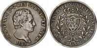 Italian States 5 Lire ITALIAN STATES, Genoa, KM #116.2, Silver, 37, 24.72 -