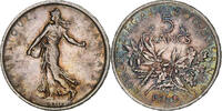 France 5 Francs Coin, Semeuse, Silver, KM:926, Gadoury:770 -
