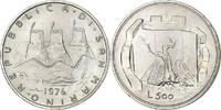 San Marino 500 Lire Coin, Rome, Silver, KM:58 -