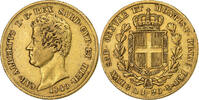 Italian States 20 Lire ITALIAN STATES, SARDINIA, Carlo Alberto, Genoa, Gold -