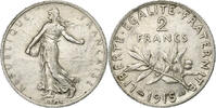 France 2 Francs Coin, Semeuse, Paris, Silver, KM:845.1 -
