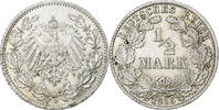 German Empire 1/2 Mark GERMANY - EMPIRE, Munich, Silver, KM:17 -