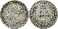 Great Britain 6 Pence Coin, Victoria, Silver, KM:757 -