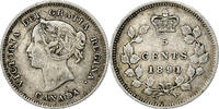 Canada 5 Cents Victoria, Silver, KM:2 -