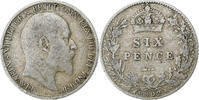 Great Britain 6 Pence Edward VII, Silver, KM:799 -