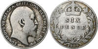 Great Britain 6 Pence Edward VII, Silver, KM:799 -