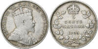 Canada 5 Cents Edward VII, Royal Canadian Mint, Silver, KM:13 -