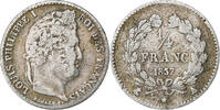 France 1/4 Franc Coin, Louis-Philippe, Paris, Silver -
