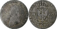 German States 4 Groschen PRUSSIA, Friedrich Wilhelm III,Berlin, F, Silver -