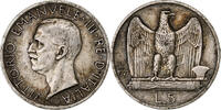 Italy 5 Lire Vittorio Emanuele III, Rome, Silver, KM:67.2 -