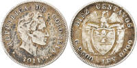 Colombia 10 Centavos Silver, KM:196.1 -
