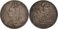 Great Britain 1 couronne HANNOVER, Victoria, effigie du jubilé, Silver -