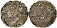 Canada 5 Cents Victoria, Royal Canadian Mint, Silver, KM:2 -