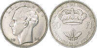 Belgium 20 Francs, 20 Frank Silver, KM:105 -