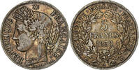 France 5 Francs Coin, Cérès, Paris, Silver, KM:761.1 -