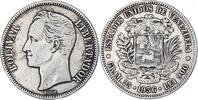 Venezuela Gram 25, 5 Bolivares Coin, Silver, KM:24.2 -