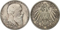 German States 2 Mark Coin, BADEN, Friedrich I, Stuttgart -