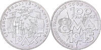 France 100 Francs 8 mai 1945, Paris, Silver, KM:1116.1 -