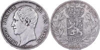 Belgium 5 Francs, 5 Frank Coin, Leopold I, Brussels, Silver -