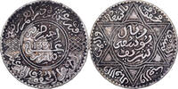 Morocco Rial, 10 Dirhams Yusuf, bi-Bariz, Silver, VF(30-35) -